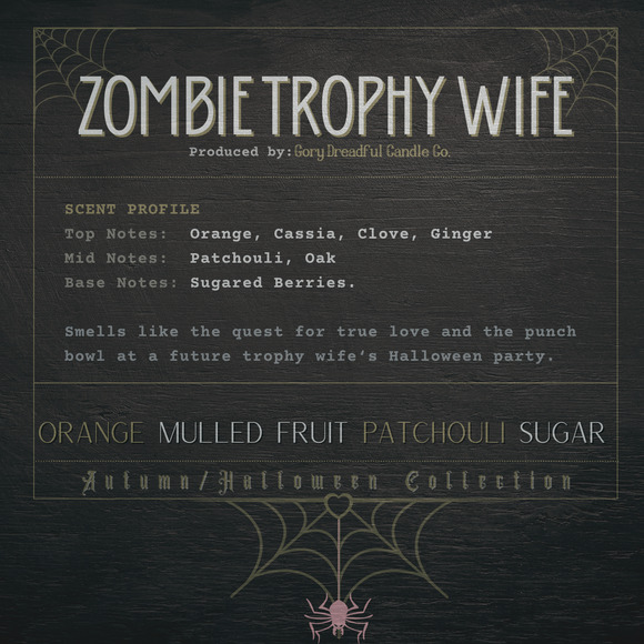 Zombie Trophy Wife Sizzling Room Salt Crystal Potpourri: Orange Patchouli Sugar - Picture 2 of 10